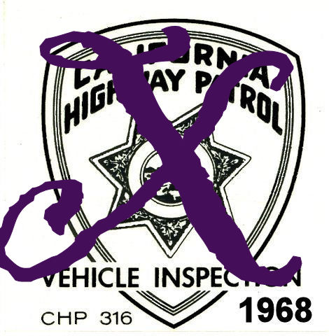 (image for) 1968 California Inspection Sticker